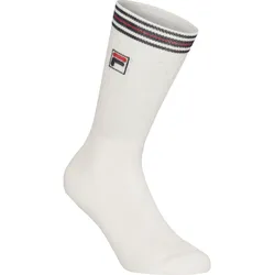 Sportsocken FILA "UNISEX TOP QUALITY FULL TERRY VINTAGE SOCKS", Herren, Gr. 43-46, weiß, Baumwollmischung, unifarben, normal, Socken, sportliches Design mit Logodetail