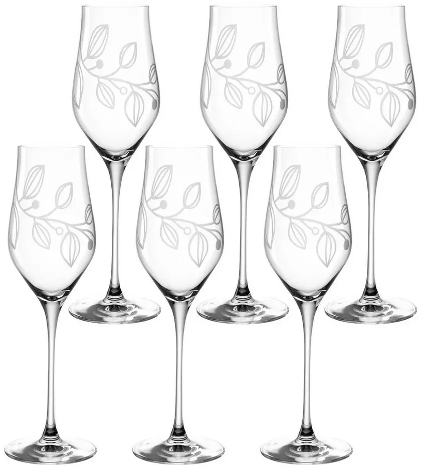 Preisvergleich Produktbild LEONARDO Champagnerglas, Kristallglas, Spülmaschinenfest weiß