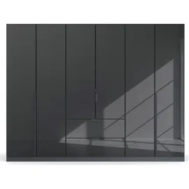 Rauch Drehtürenschrank Modern by Quadra Spin 271 x 210 x 54 cm Grau/Schwarz