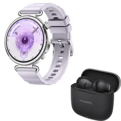 HUAWEI Watch GT6 41mm, Purple Fluor. + Huawei Buds SE3 inkl. HUAWEI Freebuds SE3, schwarz (Bundle)