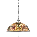 Elstead Lighting Kami 3-flg. 1 m Vintage-Bronze/Glas/Metall