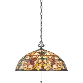 Elstead Lighting Kami 3-flg. 1 m Vintage-Bronze/Glas/Metall