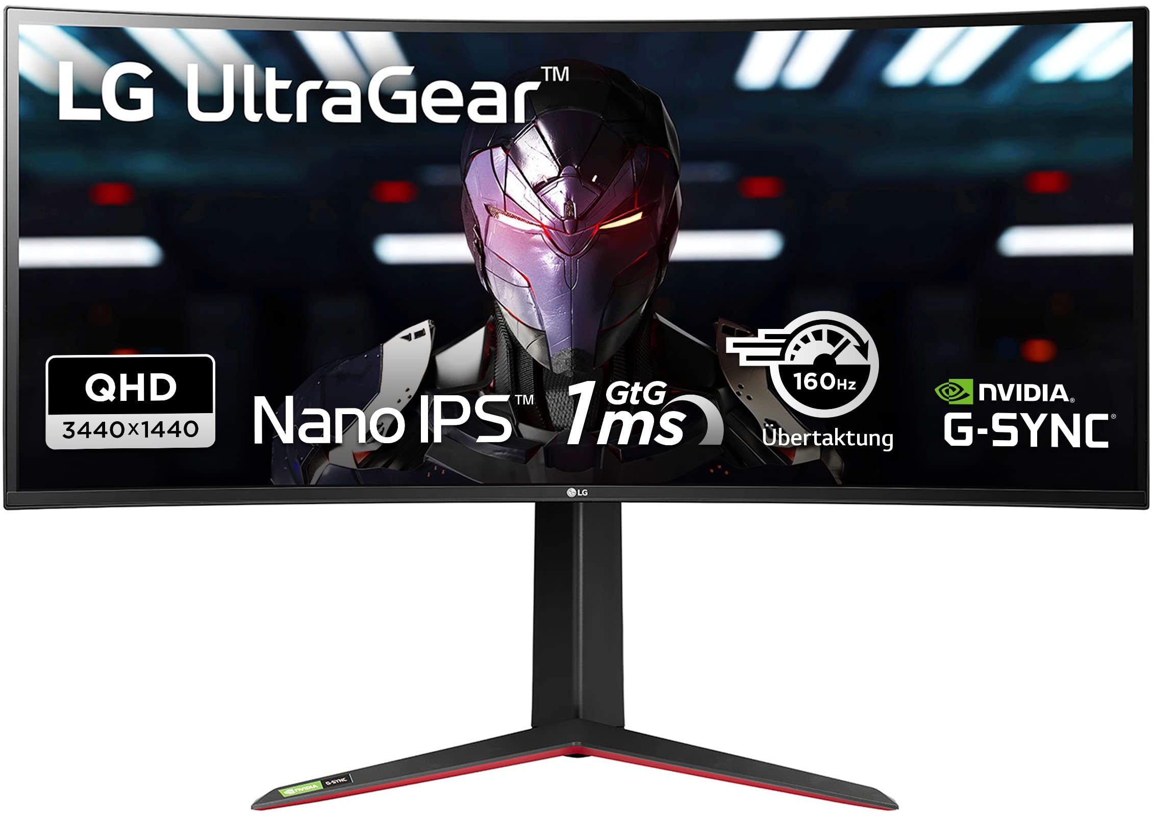 LG UltraGear Gaming Monitor 34GN850P 86,7 cm - 34 Zoll, Curved IPS, 144 Hz, 1ms GtG, G-Sync, Free-Sync, HDR, HDMI, Display Port, USB, Kopfhörerausgang, Schwarz