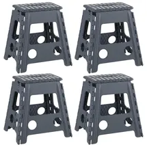 Home4You Klapphocker 4er Set Grau