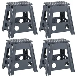 Home4You Klapphocker 4er Set Grau