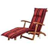 Sun Garden Sesselauflage Deckchair Naxos 20208-3 terracotta-rot gestreift 190x48x6 cm SG