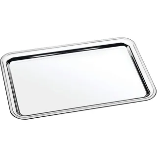 Tramontina Buena Serviertablett, Tablett aus Edelstahl, 49 x 33 cm, spülmaschinenfest, rostfrei Stainless Steel