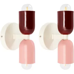 Wandlampe 2er Set TOPI Metall Bunt