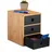 Relaxdays Schreibtisch Organizer 3 Schubladen 21x15x20 cm Natur/Schwarz