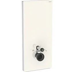 Geberit Monolith Wand-WC-Modul 131031JL5 Bauhöhe 114cm, Front Glas sand-grau, Seite aluminium