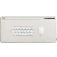 Orbitkey Schreibtischunterlage Desk Mat veganem Leder large Dokumentenversteck stone - Grau