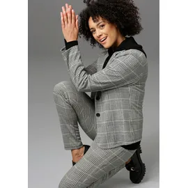 Aniston CASUAL Blazer kariert Gelb/Schwarz/Weiß 38