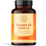 Vitamin D3 1000 I.E. – 400 Tabletten über 1 Jahr Vorrat – Vitamin D für Immunsystem, Knochen, Zähne & Muskeln – Hochdosiert - Vegetarisch - Alpha Foods