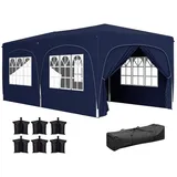 Outsunny Pavillon ca.3x6m, wasserabweisend Stabil Winterfest Pop-up Faltpavillon