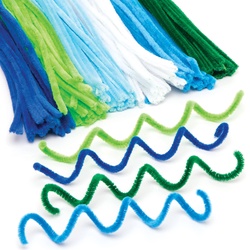 Pfeifenreiniger in Meeresfarben (pro Set 120) Bastelmaterial