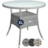 CASARIA Polyrattan Tisch Grau