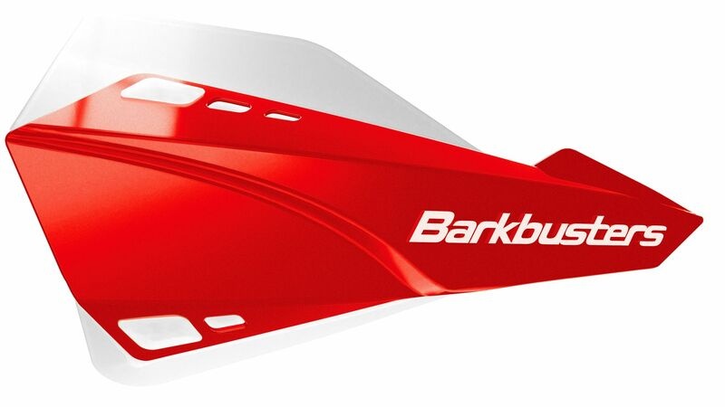 Barkbusters Handschutzsatz Sabre universal montiert deflektor rot/weiß, weiss