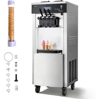 Vevor Softeismaschine Silber 6 l