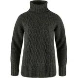 Fjällräven Övik Cable Knit Roller Neck Dunkelgrau XS