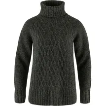Fjällräven Övik Cable Knit Roller Neck Dunkelgrau XS