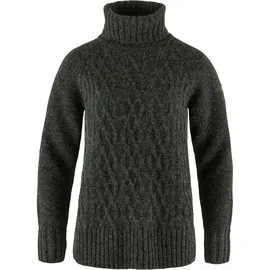 Fjällräven Övik Cable Knit Roller Neck Dunkelgrau XS