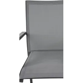 Garden Pleasure Gartenmöbel-Set Rana 5-teilig mit Keramik-Tisch Dunkelgrau