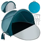 TRIZAND Strandmuschel Pop Up Schutz abschließbar 200x120x110cm Wurfzelt leicht 21267