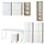 KADIMA DESIGN Büro-Set MUENCHEN | Glas | Abschließbar | Soft-Close | Chalet-Eiche-Nb./Weiß