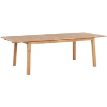 Beliani Gartentisch Hellbraun 180 cm Ausziehbar