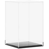 vidaXL Vitrine Transparent 14 x 14 x 22 cm Schwarz