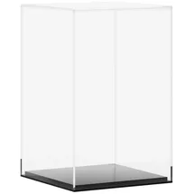 vidaXL Vitrine Transparent 14 x 14 x 22 cm Schwarz