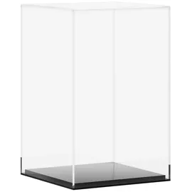 vidaXL Vitrine Transparent 14 x 14 x 22 cm Schwarz