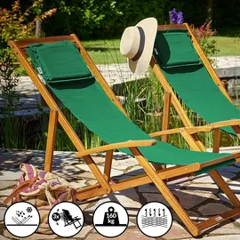 CASARIA Deckchair 94 x 60 x 94 cm grün