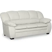 3-Sitzer-Sofa - creme - Echtleder Sofa Wohnlandschaft Ecksofa