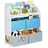 Relaxdays Kinderregal mit 4 Stoffboxen Weiß,Hellblau,Grau