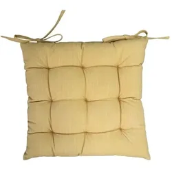Chic Antique Sitzkissen Nimes mit Bindeband, L40/B40 cm, honig