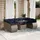 vidaXL Gartensofa-Set 10-tlg. grau Polyrattan