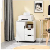 SoBuy FBT105 Rollcontainer 60 x 70 x 35 cm weiß