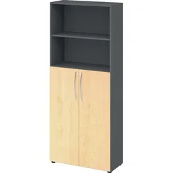 Hammerbacher Regalschrank 4770, V4770G3BM grafit, ahorn 3 Fachböden 80,0 x 34,6 x 188,0 cm 4032062305393 Hammerbacher