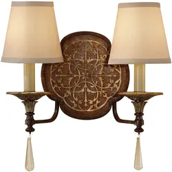 Marcella 2-flammige Wandleuchte - Britische Bronze/Oxidierte Bronze