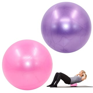 Gute Pilatesballe,Gymnastikball Klein,25cm Rutschfester Yoga BallSoft Fitness Ball mit aufblasbarem Strohhalm,Gym Ball,Übung Ball für Pilates,Heim,Büro,Sitzball,Reha,Zu Hause,2 Stück