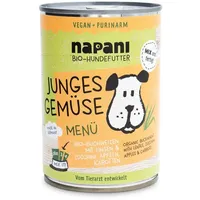 napani Bio Menü für Hunde Junges Gemüse mit Buchweizen & Linsen - Nassfutter im 400g Dosenfutter - Premium Hundefutter aus Bayern