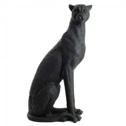 Sitzender Gepard mattschwarz - Anderes Amadeus-Harz 60x30 cm