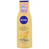 NIVEA Body Lotion Straffend + Bräunend Q10 Pflege für eine sanfte Bräune mit frischem Sommerduft, straffende Anti-Age Hautpflege mit Q10