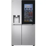 LG GSXE90MBDD Side by Side Kühlschrank mit InstaView Craft Ice | Door in Door | Crushed Ice -und Wasserspender EEK: Klasse D | 628 Liter Kapazität | Festwasseranschluss | Total No Frost