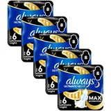 5x Always Ultimate Night podpaski ze skrzydełkami rozmiar 6 8 szt