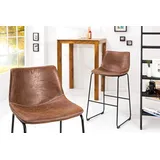 Riess-Ambiente Barhocker Django 1 St 45 x 45 x 100 cm Vintage Braun/Schwarz