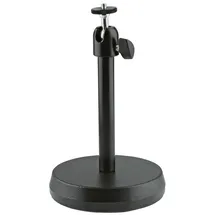 K&M 19781 Kamera-TischStativ Schwarz aus Stahl - mit 360° Drehung, 90° Neigung - flexibel und stabil