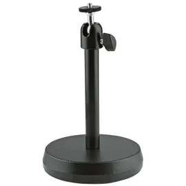 K&M 19781 Kamera-TischStativ Schwarz aus Stahl - mit 360° Drehung, 90° Neigung - flexibel und stabil