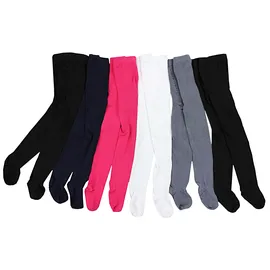 TupTam Strumpfhose Mädchen Bunt Gemustert 6er Pack – Warme Strickstrumpfhosen für Herbst und Winter, Farbe: Schwarz 2x dunkelblau weiß grau pink), Größe: 92-98 - 92-98